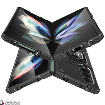 Wozinsky smūgiams atsparus dėklas su žiedu - juodas (Samsung Z Fold 4)   